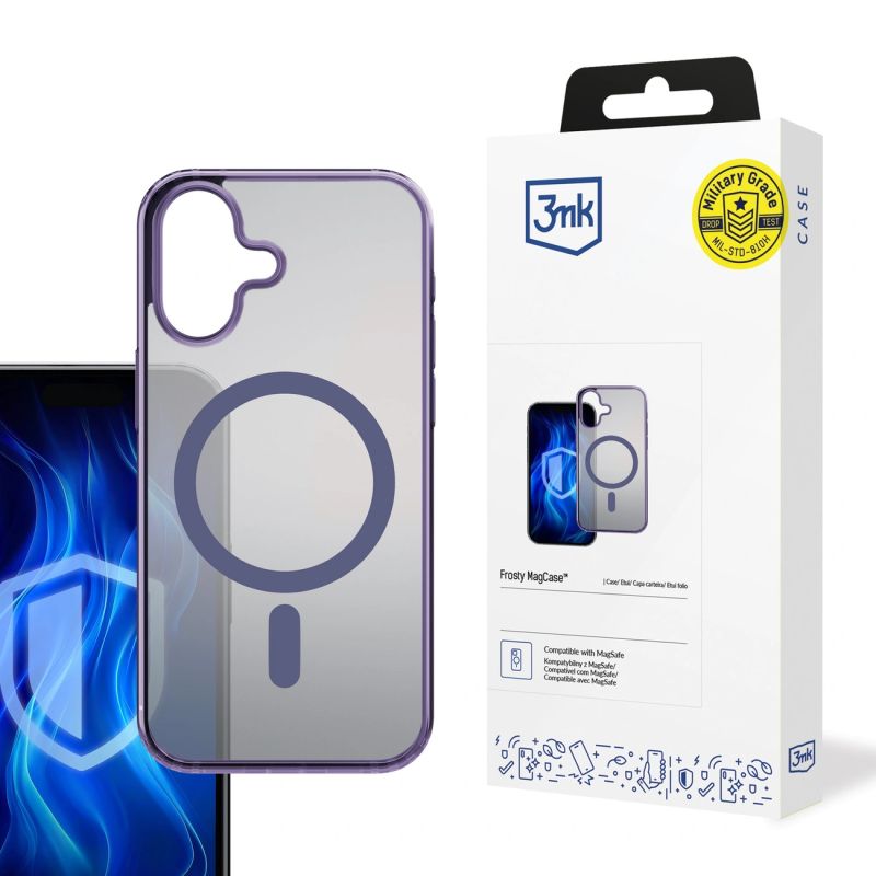 3mk Frosty MagCase Purple for Apple iPhone 16 Plus - purple