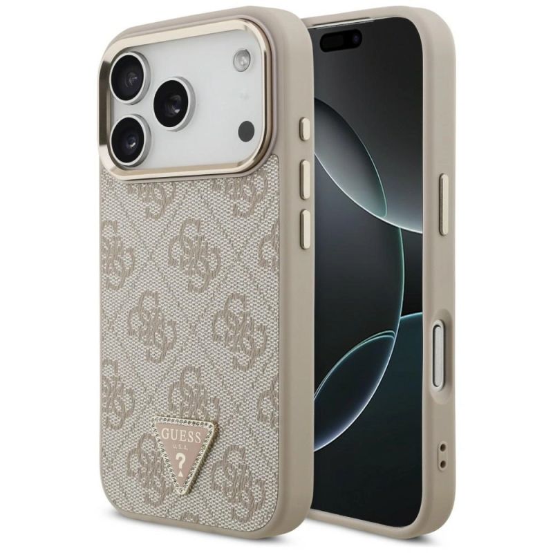 Guess 4G Triangle Logo MagSafe Case for iPhone 18 Pro / 17 Pro - Rose Gold