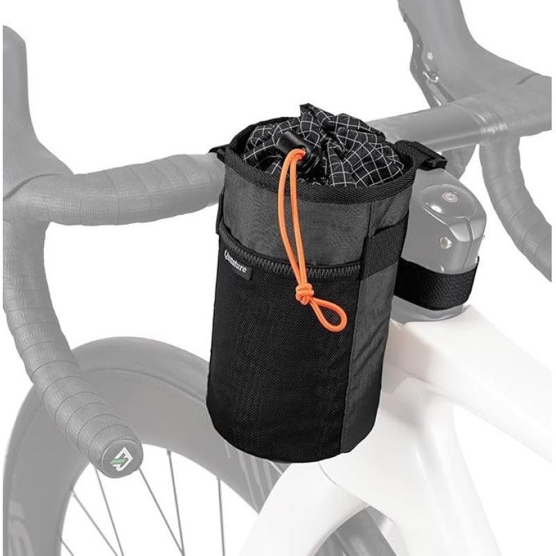Qunature Insulated Bicycle Bottle Bag, 1 L, Black