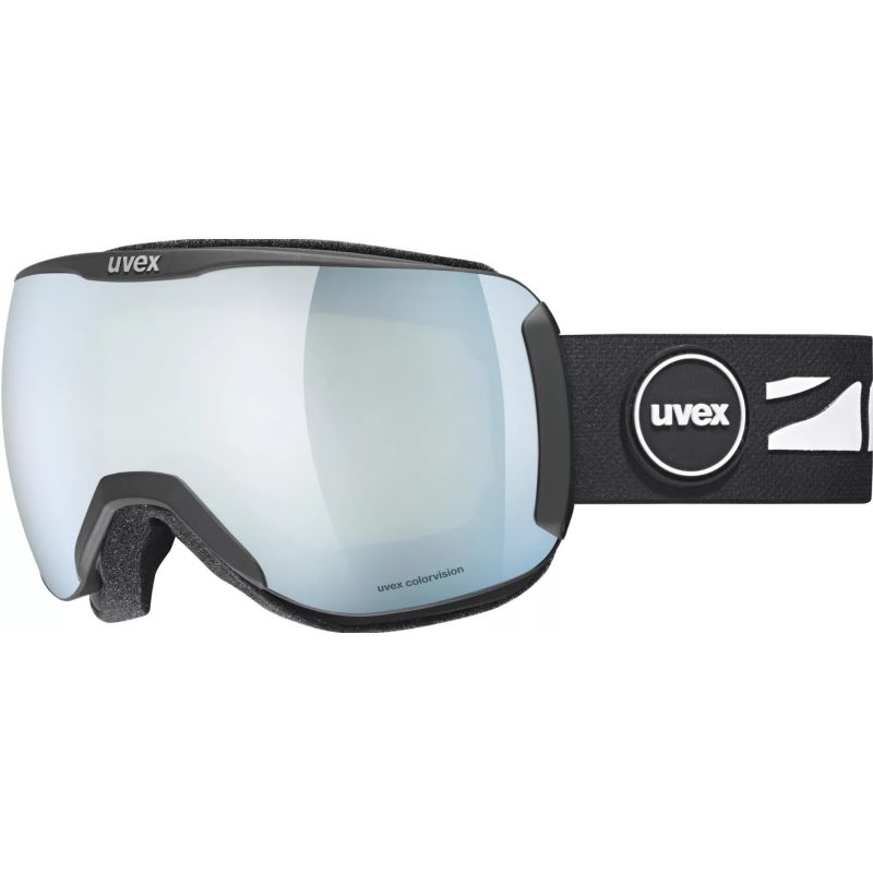 Uvex Downhill 2100 CV winter sports goggles, black, unisex, white spherical lens