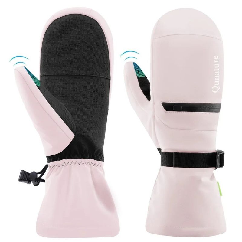 Qunature ski gloves 014-S345, pink, L