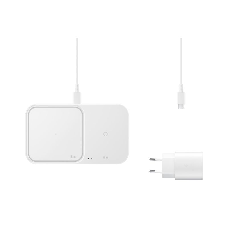 Samsung Wireless Charger Duo (with Travel Adapter), White