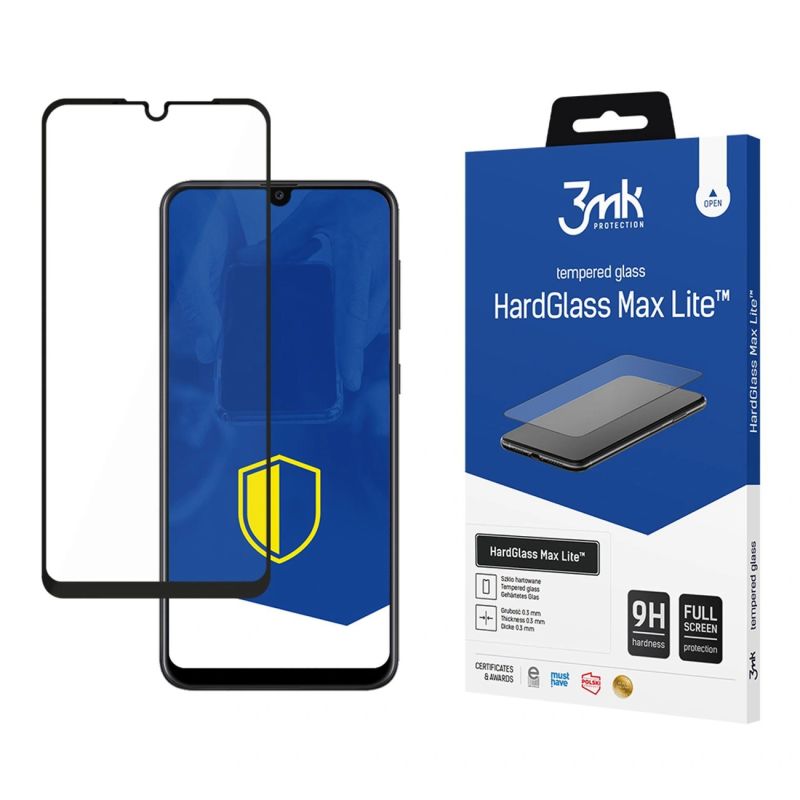 3mk HardGlass Max Lite Black Tempered Glass for Samsung Galaxy A30S