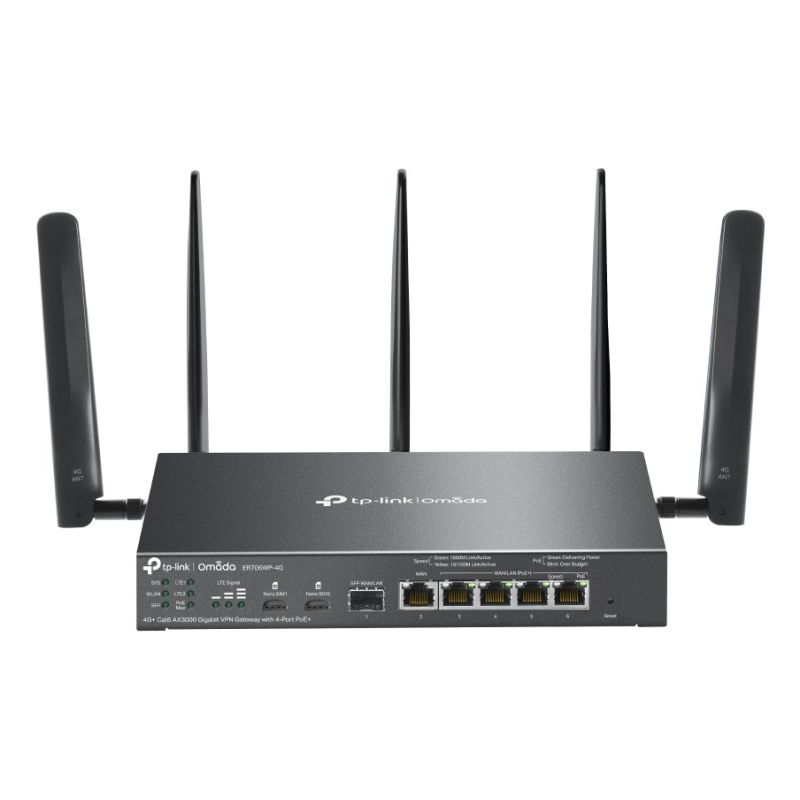 TP-Link Omada ER706WP-4G Wireless Router Gigabit Ethernet Dual-band (2.4 GHz/5 GHz) Black