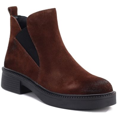 Vinceza Stivali leather ankle with block heel, Vinceza