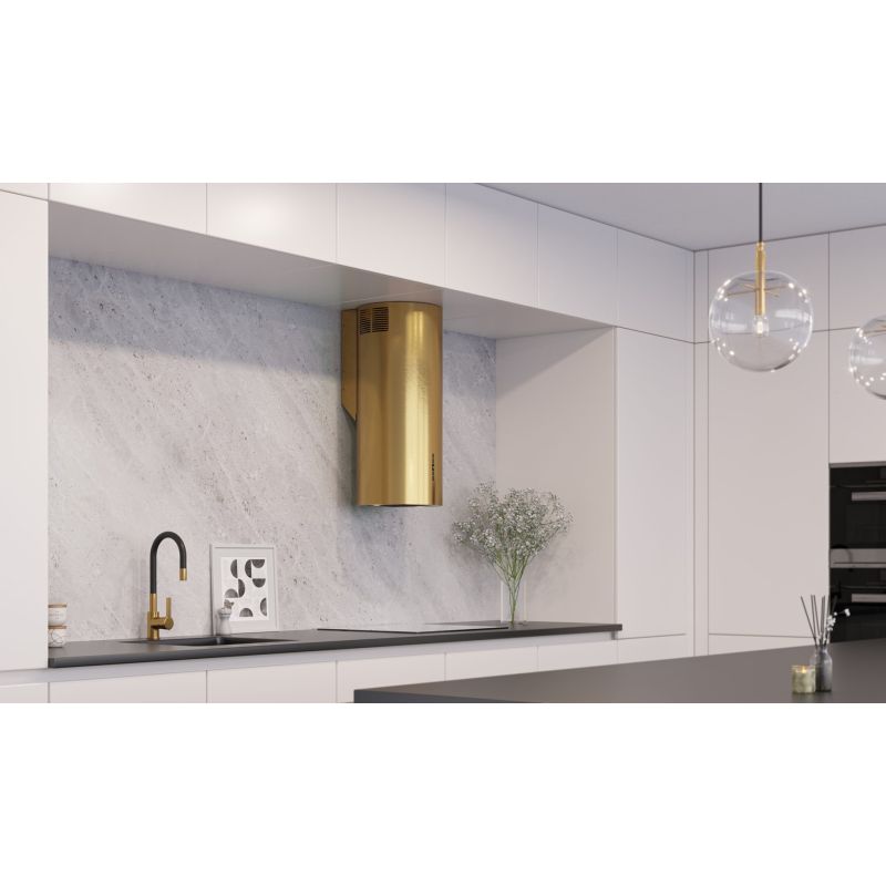 MAAN Elba2 W835 High-Gloss Gold Cooker Hood