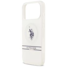 U.S. Polo Assn. Polo US DH and Bottom Stripe Logo MagSafe Case for iPhone Pro Max