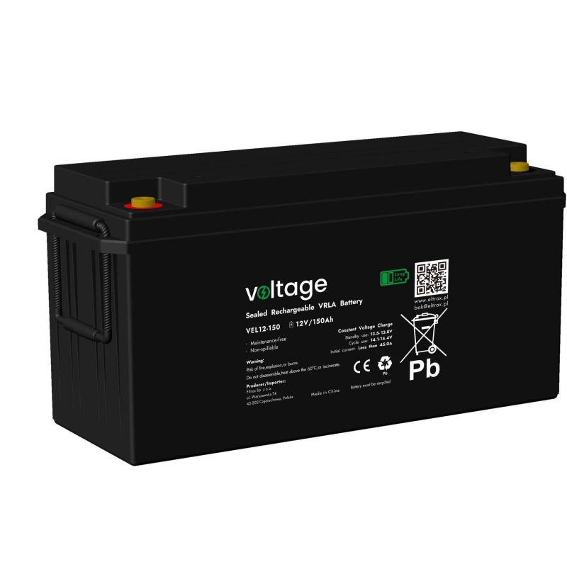 AGM Voltage Long Life Battery 12V 150Ah VEL12-150 (Lifespan 15 years)