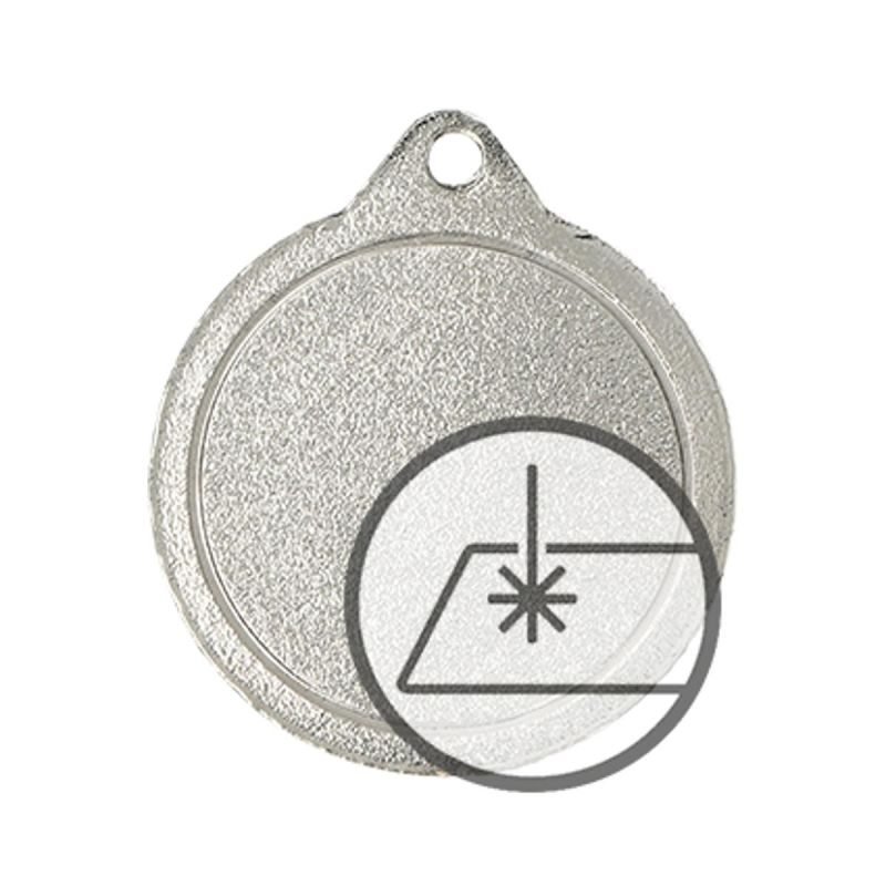 Medal with engraving on laminate