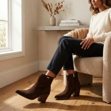 Big Star Stivali leather ankle, insulated, cowboy boots, Big Star