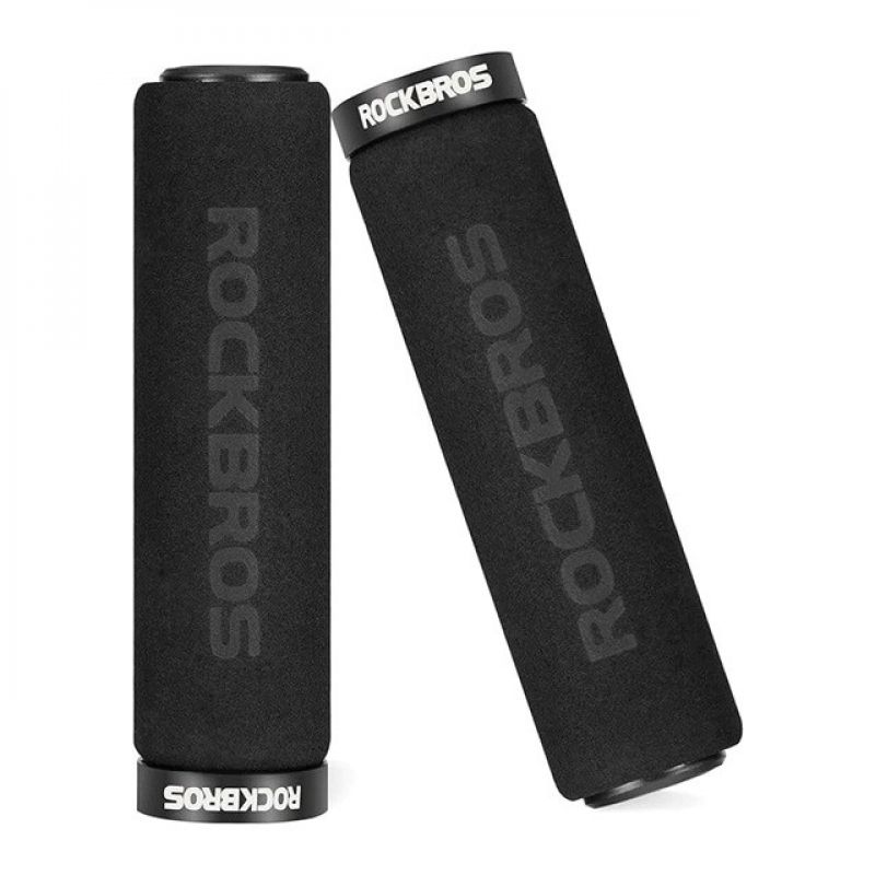 Rockbros BT1001BKBK foam bicycle grips for handlebars – black