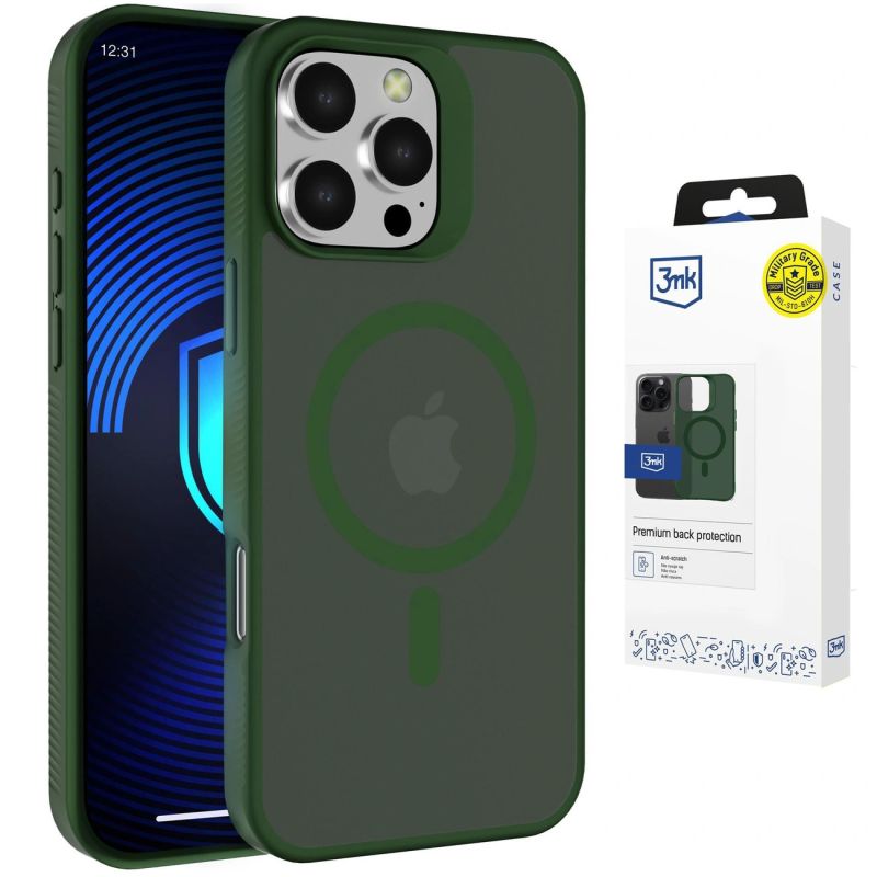 3mk Smoke MagCase for iPhone 16 Pro Max - Green-Translucent