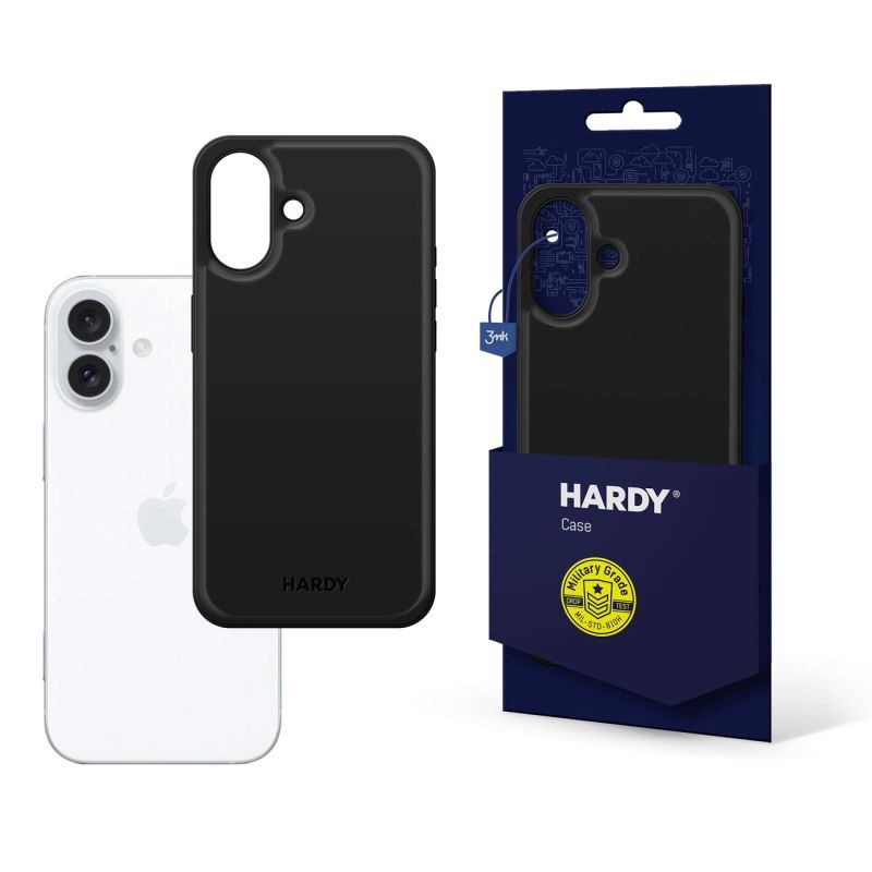 3mk Hardy Apple Silky Leather MagCase for Apple iPhone 16 - Black
