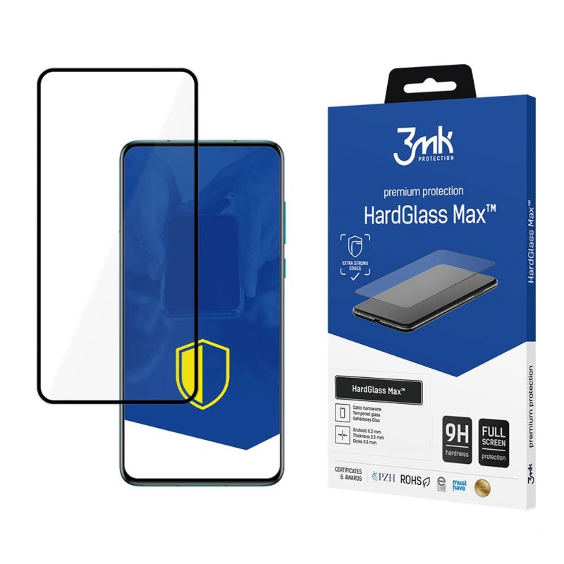 Reinforced Tempered Glass 3mk HardGlass Max Black for Huawei P40 Pro + 5G