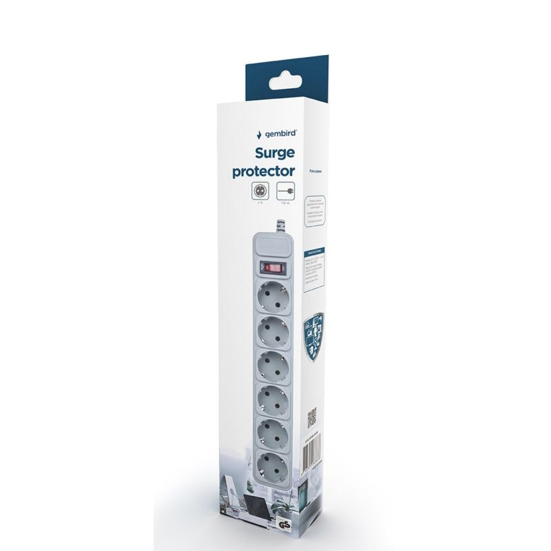 ENERGENIE SPG6-B-6C power strip (1.8 m; gray)