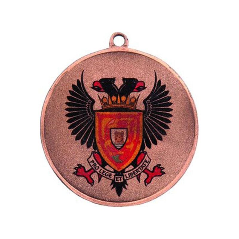 Bronze steel medal, third place, with LuxorJet color print