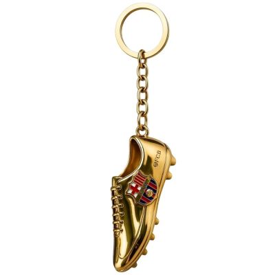 FC Barcelona Stivali original licensed keychain in the shape of golden football