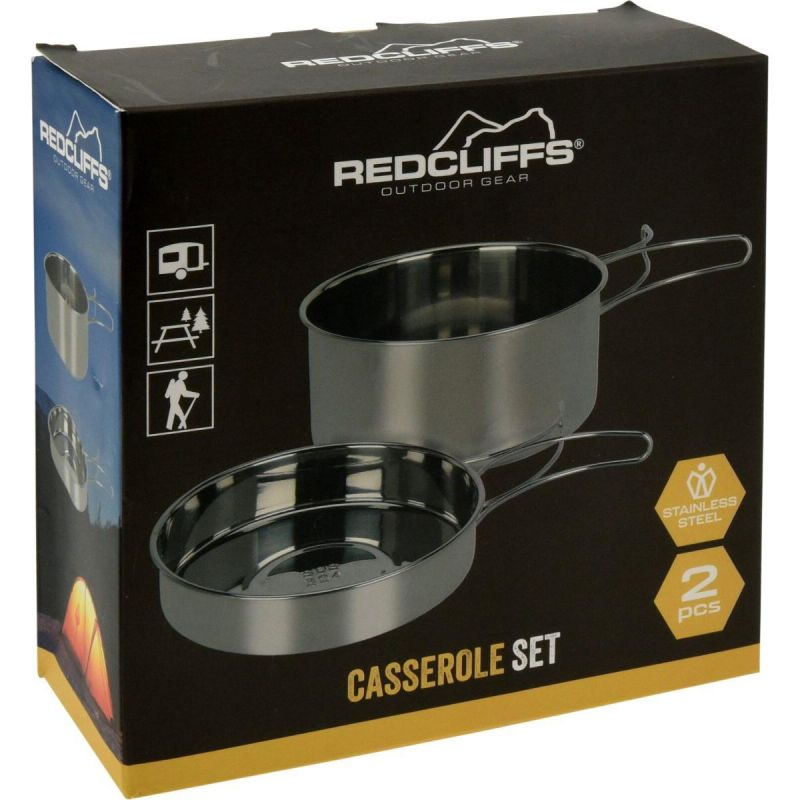 REDCLIFFS STAINLESS STEEL 2-PIECE TRAVEL BOWL