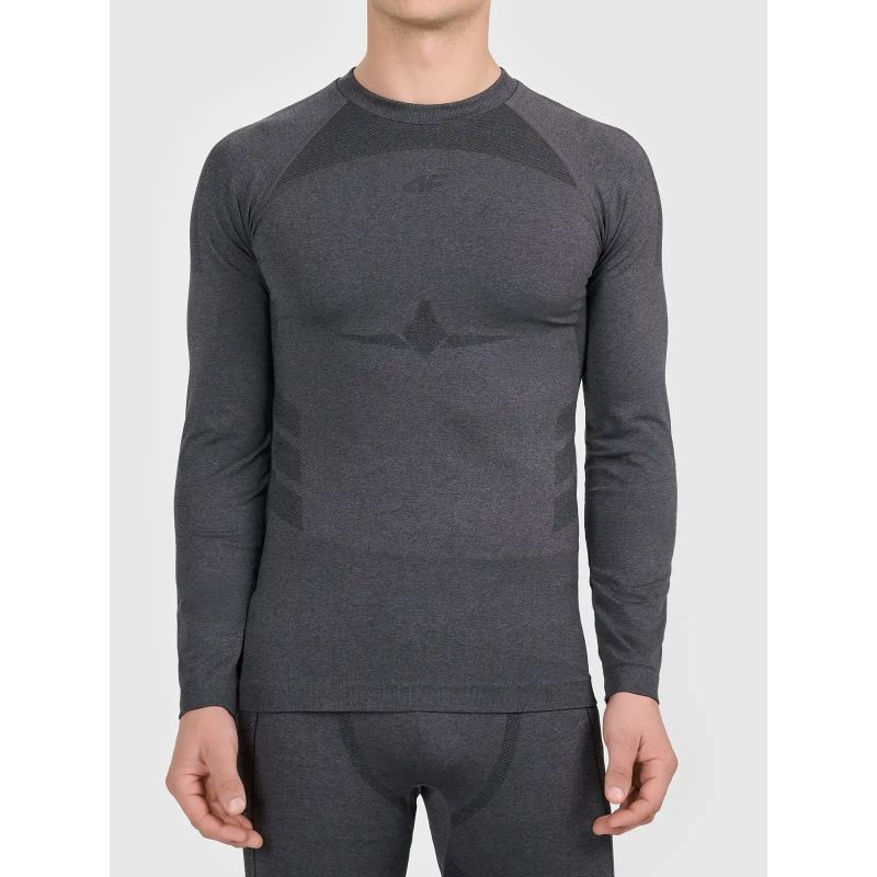 Seamless thermal ski underwear with quick-drying finish - men's longsleeve 4F 4FWAW26USEAM311-21M