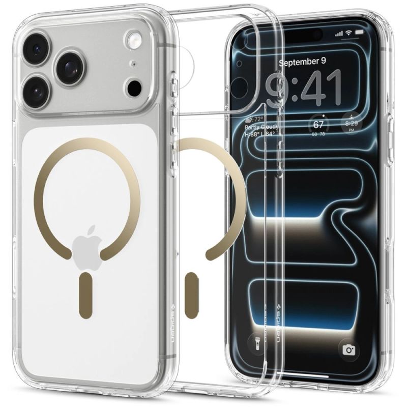 Spigen Ultra Hybrid Mag MagSafe Case for iPhone 18 Pro / 17 Pro - Transparent Gold