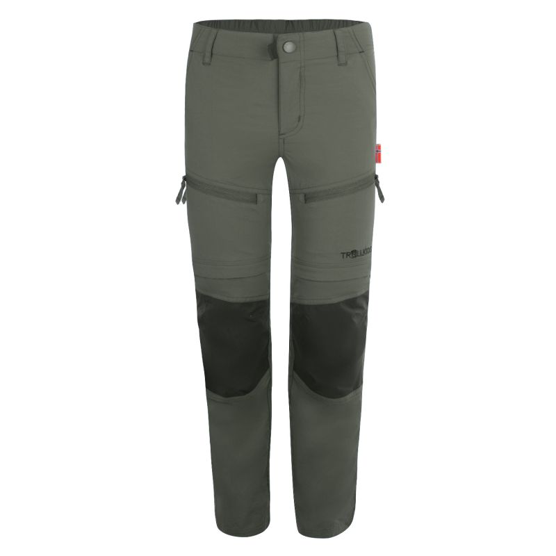 Children’s zip-off trousers for boys/girls Trollkids Kids Nordfjord Zip-off Pants clay green (852-328)