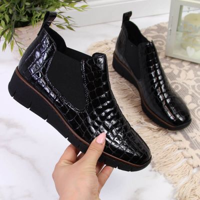 Rieker Stivali snakeskin leather ankle