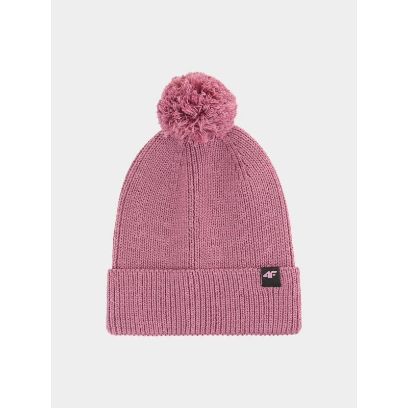 Unisex winter hat with pompom 4F 4FWAW24ACAPU472-53S