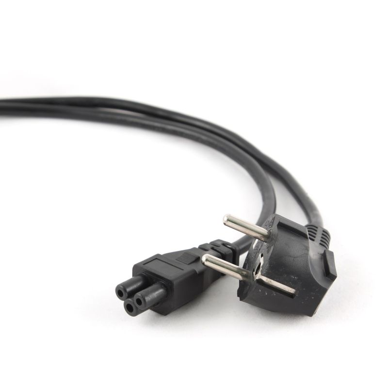 GEMBIRD Notebook Power Cable, Cloverleaf CEE 7/7 -> C5 (3-pin), VDE, 1.8 m, Black