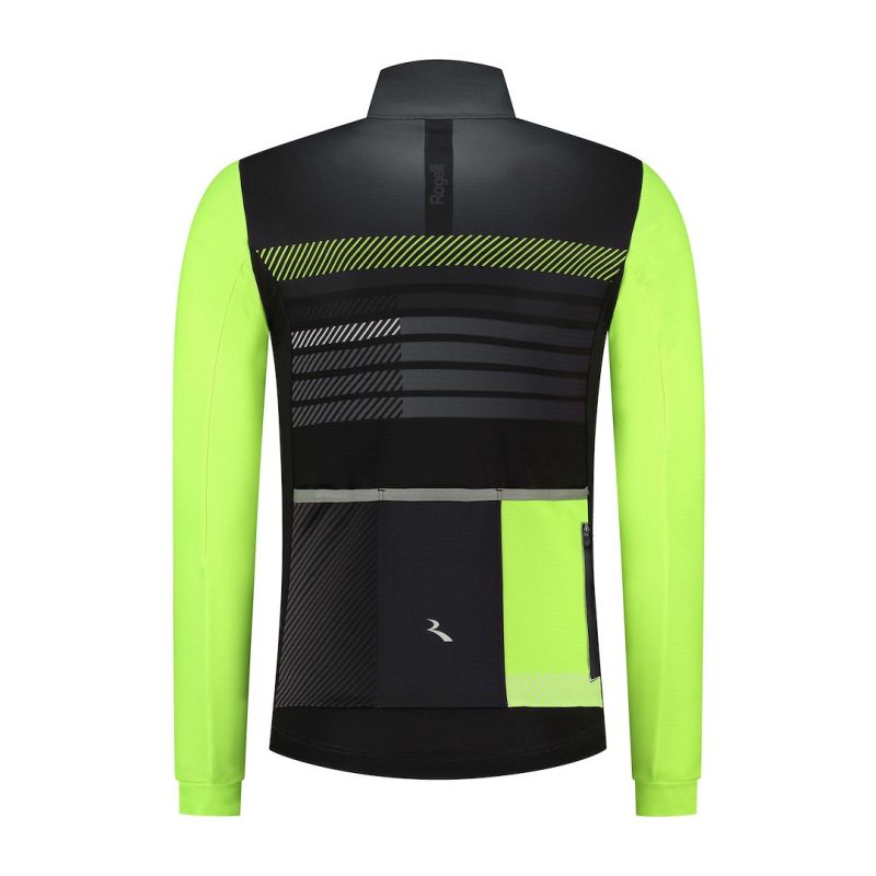 Rogelli Maglietta stryde long black-fluorescent