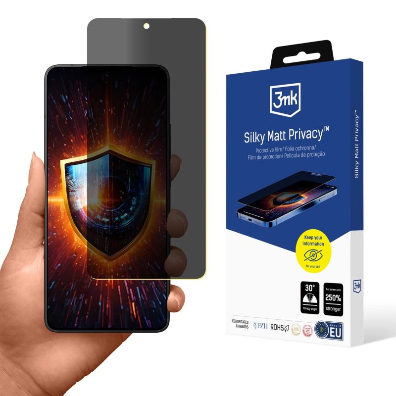 3mk Silky Matt Privacy Screen Protector for Xiaomi Poco F7 Pro / Xiaomi Poco F7 Ultra
