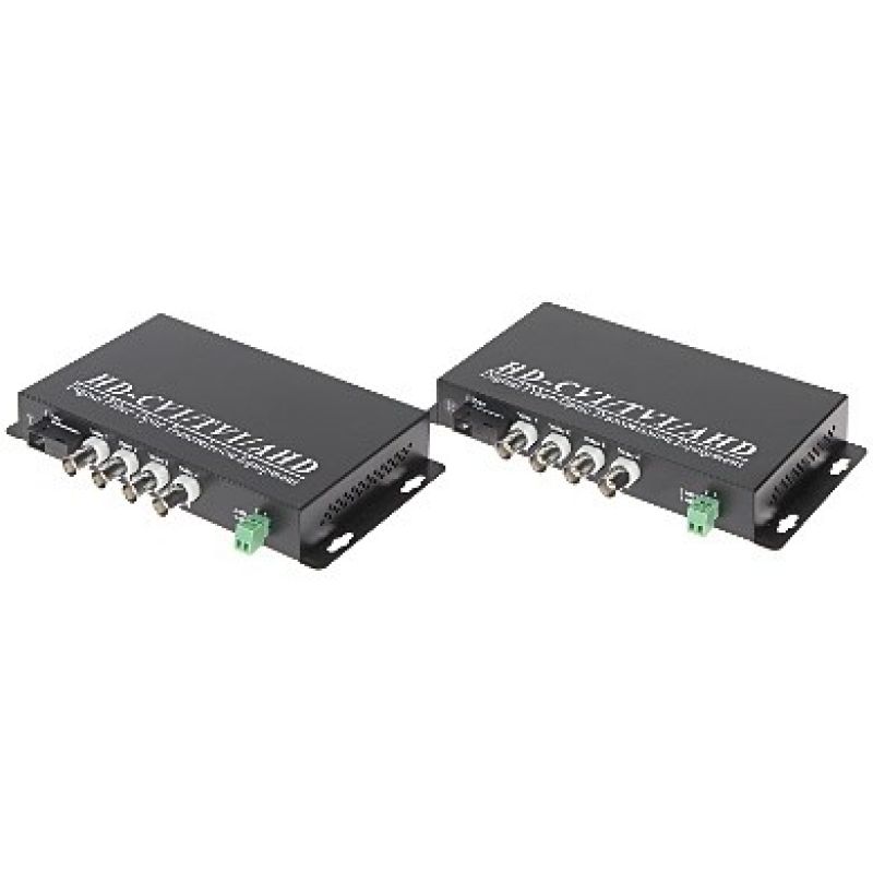 Fiber Optic Video Converter OVH-4D/SC 4x VIDEO + RS-485 TXRX Set