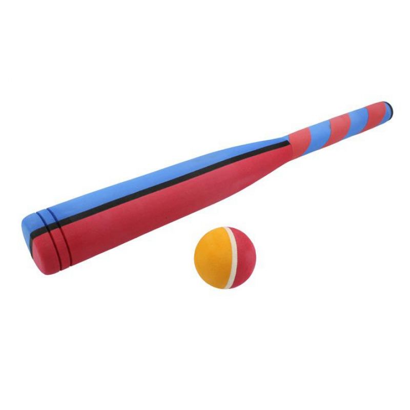 Foam baseball bat with ball