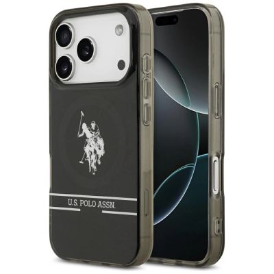U.S. Polo Assn. Polo US DH and Bottom Stripe Logo MagSafe Case for iPhone Pro