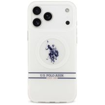 U.S. Polo Assn. Polo US DH and Bottom Stripe Logo MagSafe Case for iPhone Pro Max