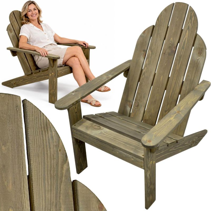 WOODEN GARDEN ARMCHAIR WITH ARMRESTS