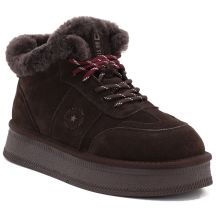 Big Star Stivali leather suede platform ankle Big Star