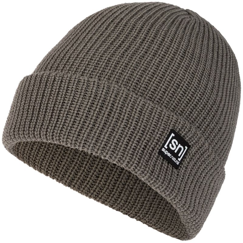 SUPER.NATURAL MERINO BASIC BEANIE Hat, Green, One Size
