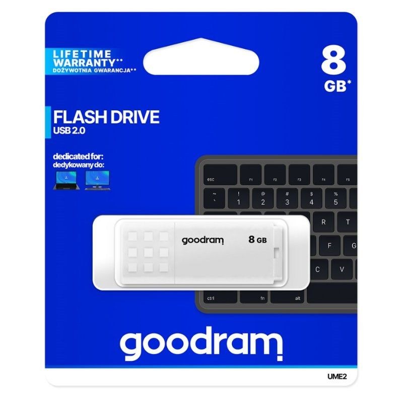 GoodRam UME2 UME2-0080W0R11 pendrive (8GB; USB 2.0; white)