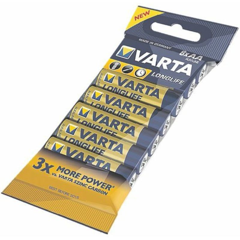 VARTA Longlife 4106101328 alkaline battery pack (x 8)