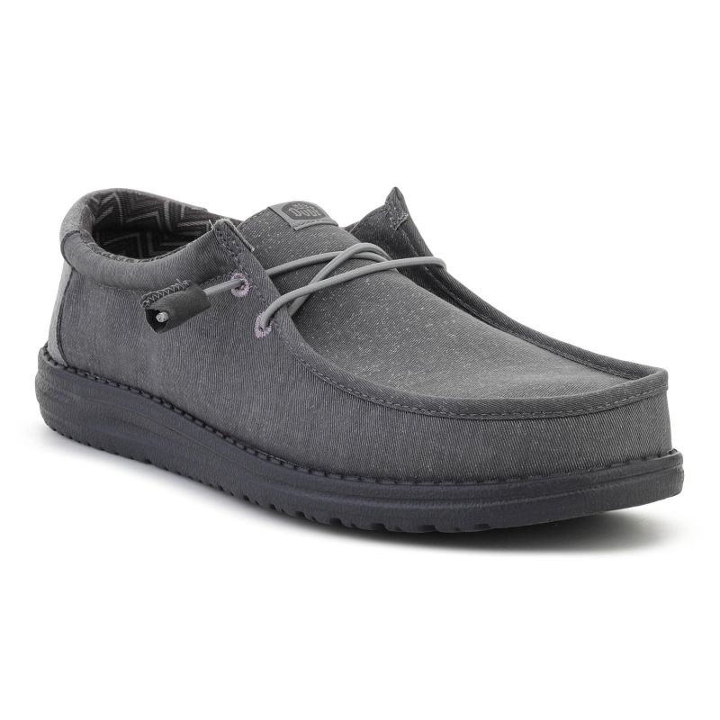 HEYDUDE WALLY STRETCH CANVAS BLOCK GRANITE GRAY/MULTI 44353-1VT