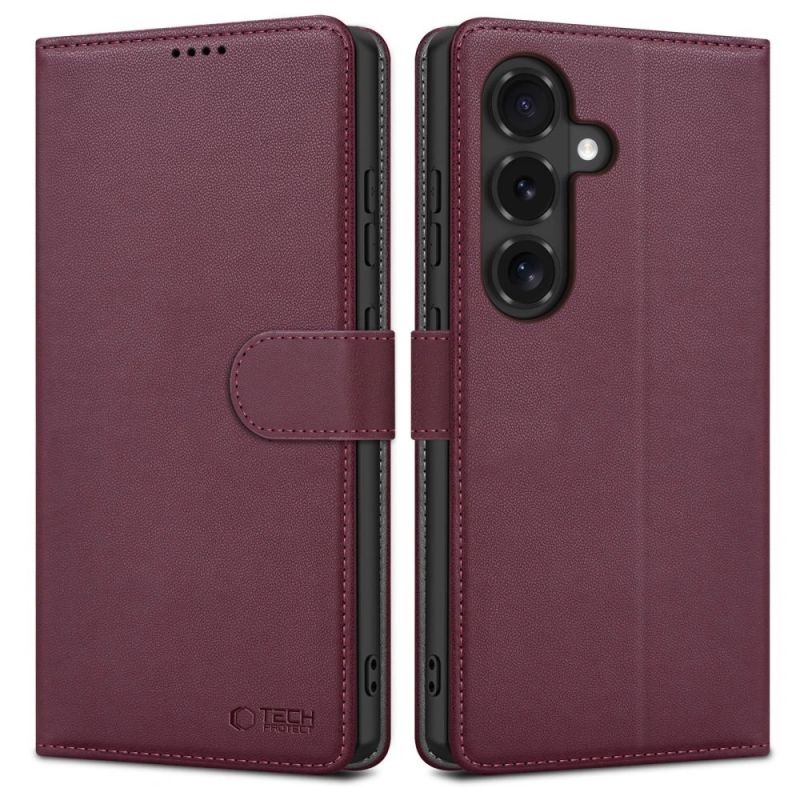 Tech-Protect Wallet Case for Samsung Galaxy S26 FE - Burgundy