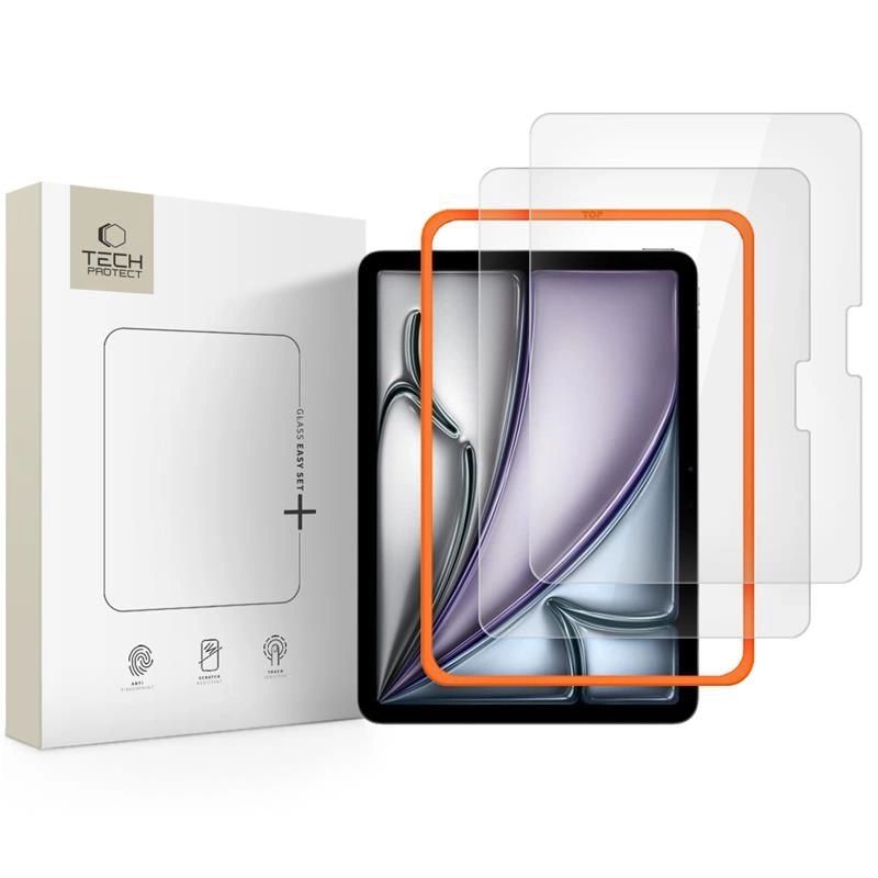 Tech-Protect Easy Set+ 2-pack tempered glass for iPad Air 11" 2024 / 2025 - transparent