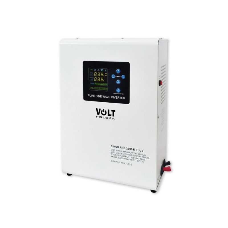 VOLT POLSKA SINUSPRO 2600 E PLUS 24/230 V Inverter (1800/2600 W) [AGM, GEL, LiFePO4]