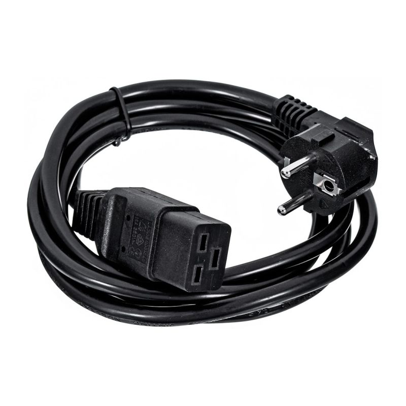 GEMBIRD SERVER POWER CABLE C19 (SCHUKO/IEC320) 16A, 1.8M, BLACK