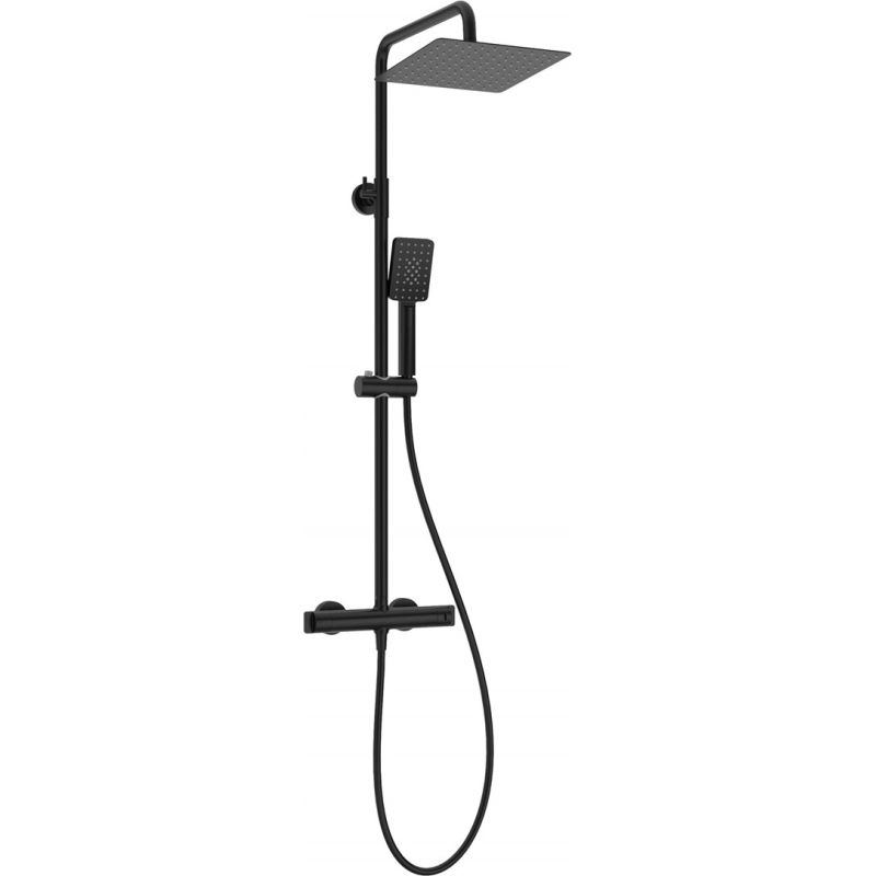 Rain shower with thermostatic shower tap