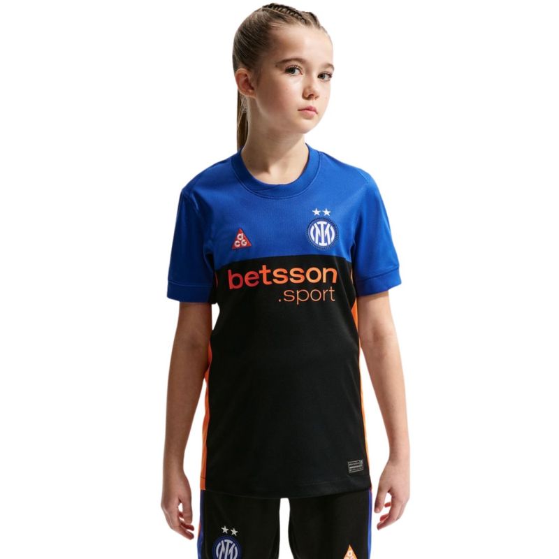 Nike Inter Milan 2026 Stadium SE Kids' Jersey Black and Blue IB3536 413 L