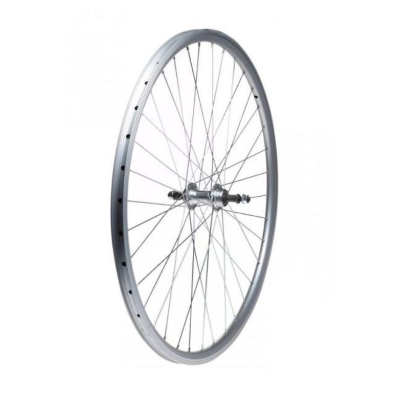 26" rear wheel, freewheel, cone, O-silver/P-silver