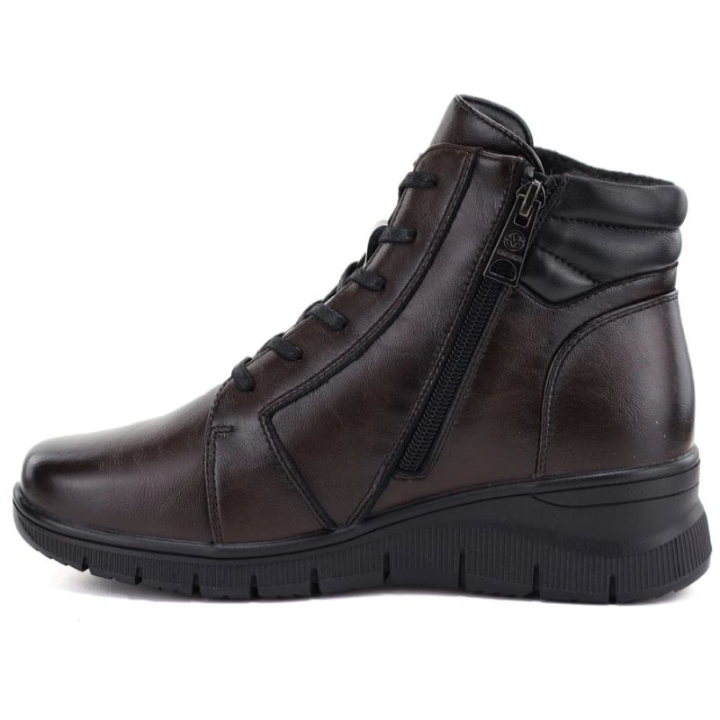 Vinceza Stivali leather wedge ankle Vinceza