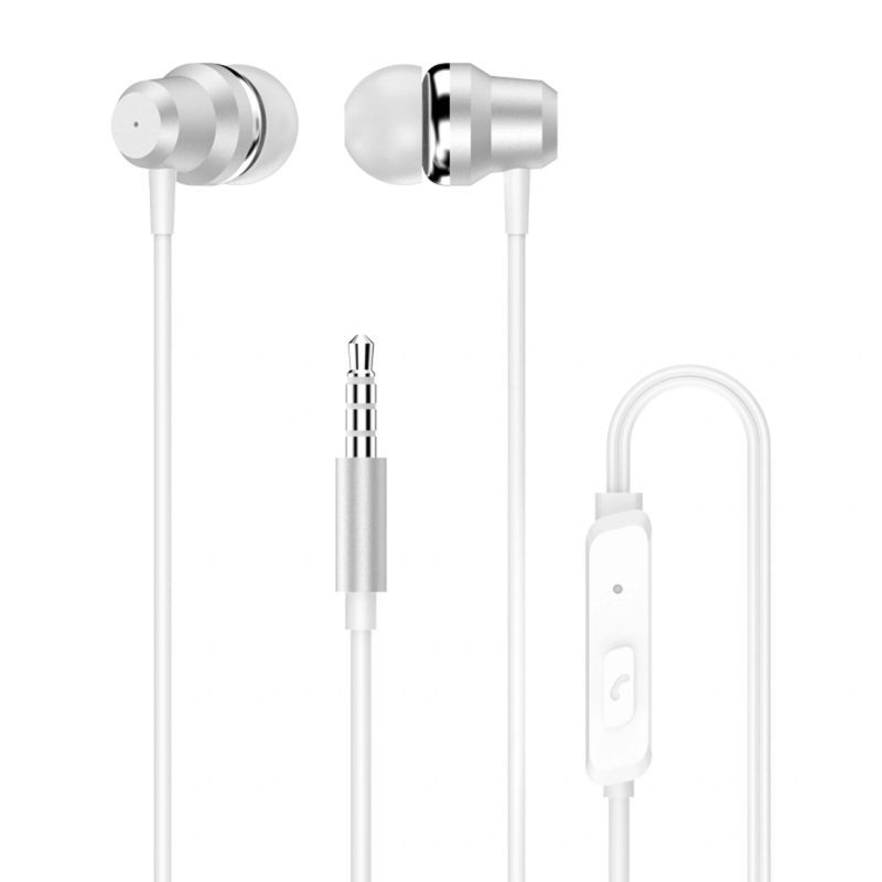 Dudao X10PRO wired headphones, mini jack 3.5mm, in-ear with remote control - white