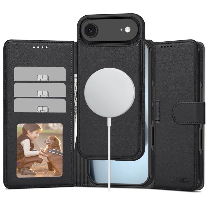 Tech-Protect Wallet MagSafe Case for iPhone 17 Air - Matte Black